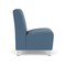 Lesro Siena Lounge Reception Armless Guest Chair, Brushed Steel, MD Titan Upholstery SN1102 - alternate 2